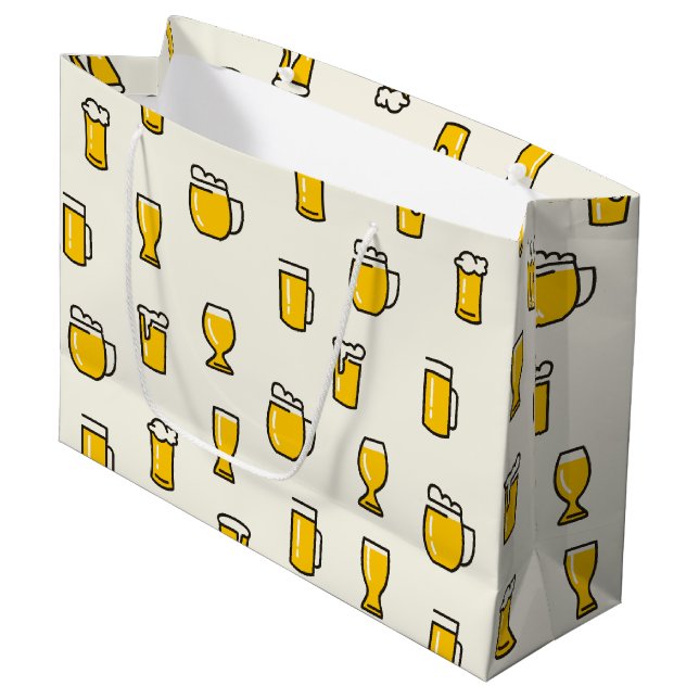 Bolsa De Regalo Grande Patrón de lentes de cerveza (Angulo Anverso)