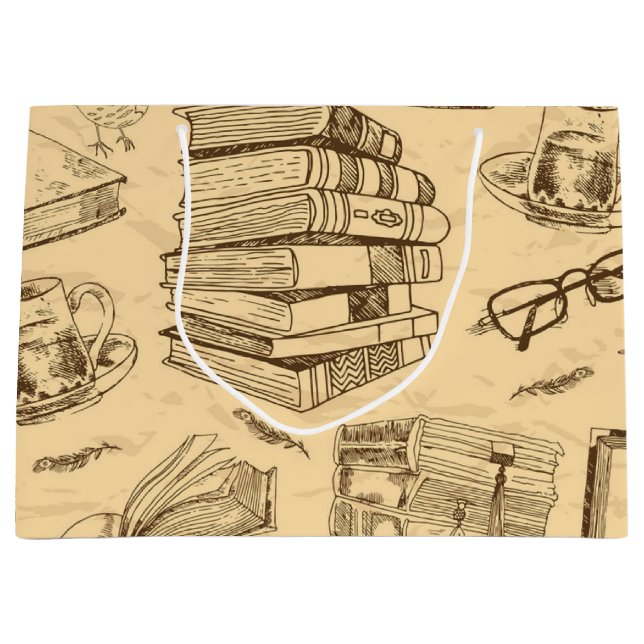 Bolsa De Regalo Grande Patrón de libro (Anverso)