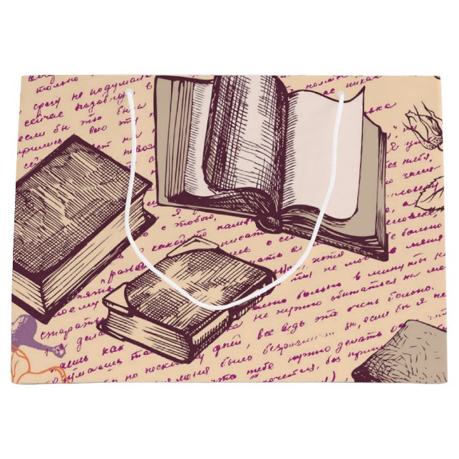 Bolsa De Regalo Grande Patrón de libro (Anverso)