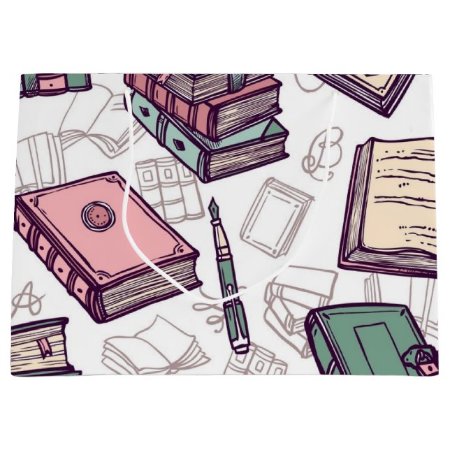 Bolsa De Regalo Grande Patrón de libro (Anverso)