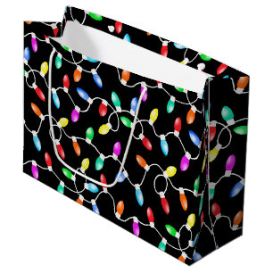 Bolsa De Regalo Grande Patrón de luces navidades