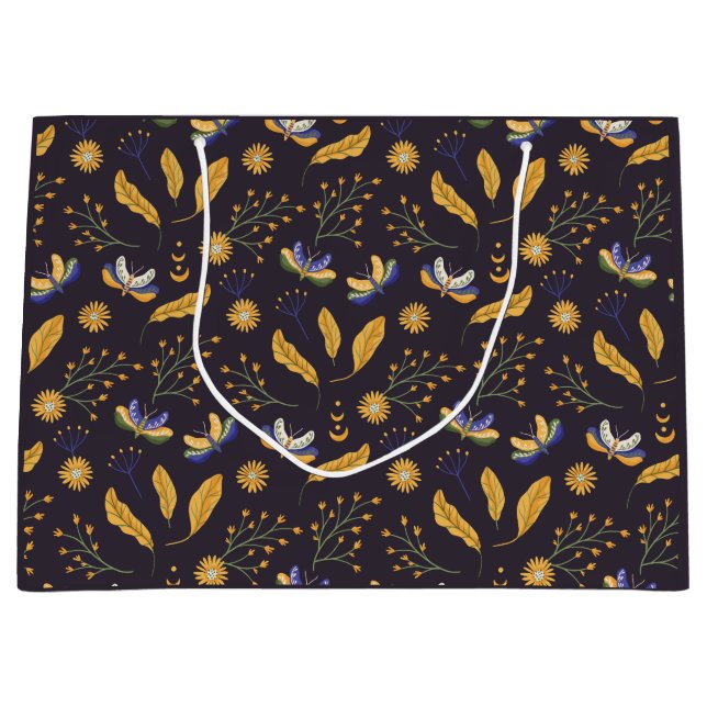 Bolsa De Regalo Grande Patrón de mariposa celestial (Anverso)
