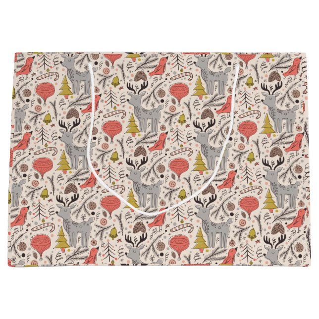 Bolsa De Regalo Grande patrón de navidades (Anverso)