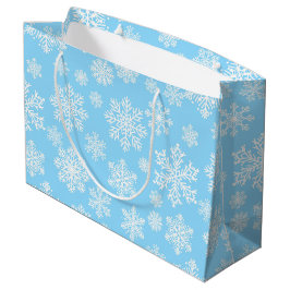 Bolsa De Regalo Grande Patrón de Navidades de copos de nieve en invierno 