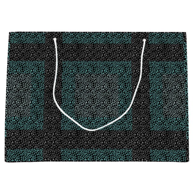 Bolsa De Regalo Grande Patrón de nets 2 tonos.b Negro BG (Anverso)