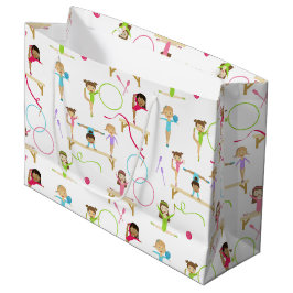 Bolsa De Regalo Grande Patrón de niños de gimnasia multicolor