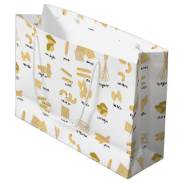 Bolsa De Regalo Grande Patrón de nombres y formas de pasta de italiano
