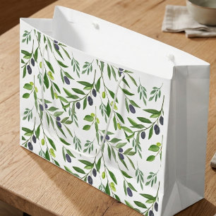 Bolsa De Regalo Grande Patrón de olivo de campo francés