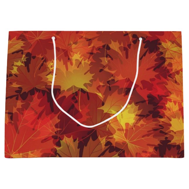 Bolsa De Regalo Grande Patrón de otoño (Anverso)
