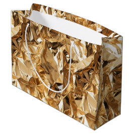 Bolsa De Regalo Grande Patrón de papel de aluminio arrugado