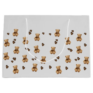 Bolsa De Regalo Grande patrón de personalizado de oso lindo