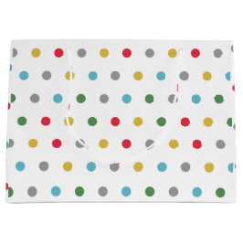 Bolsa De Regalo Grande Patrón de puntos de polka coloridos