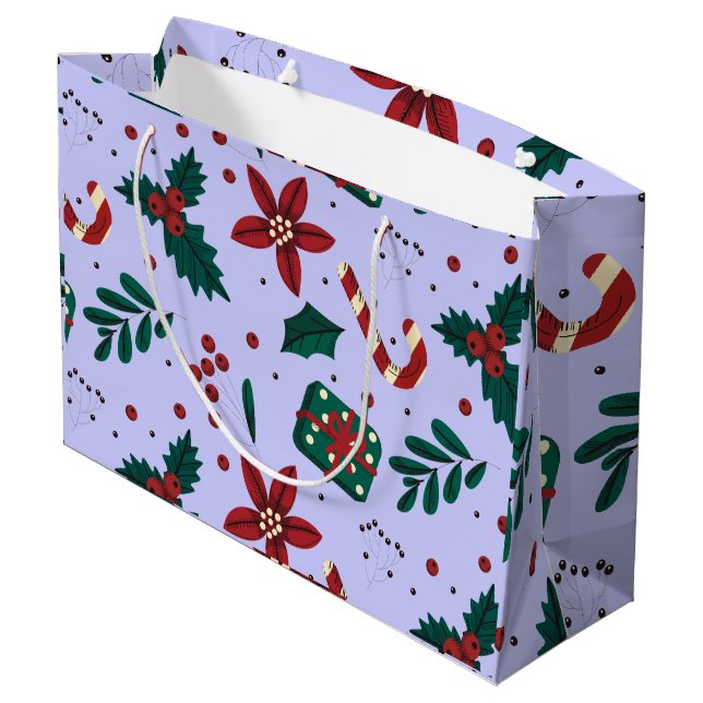 Bolsa De Regalo Grande Patrón de resumen navideño (Angulo reverso)