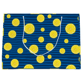 Bolsa De Regalo Grande Patrón de rodajas de limón