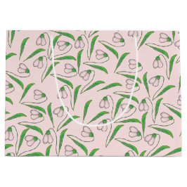 Bolsa De Regalo Grande Patrón de Sndrop On Rubor Pink