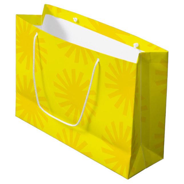 Bolsa De Regalo Grande Patrón de sol amarillo lindo moderno divertido ale (Angulo Anverso)