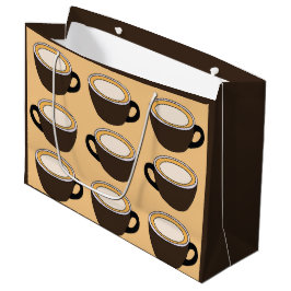 Bolsa De Regalo Grande Patrón de taza de café