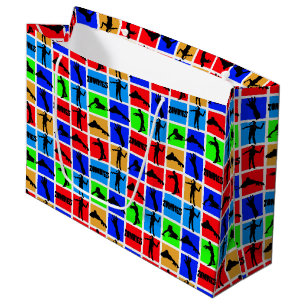 Bolsa De Regalo Grande Patrón de zombis coloridos
