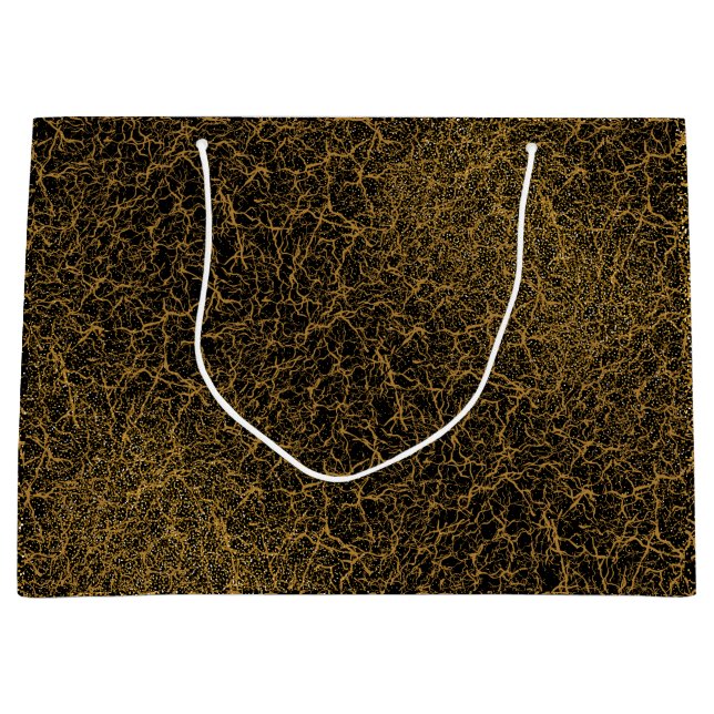 Bolsa De Regalo Grande Patrón dorado 09.bw Negro BG (Anverso)