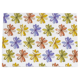 Bolsa De Regalo Grande Patrón elegante de flores