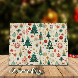 Bolsa De Regalo Grande Patrón festivo de vacaciones de invierno