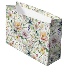 Bolsa De Regalo Grande patrón floral pastel de bonito