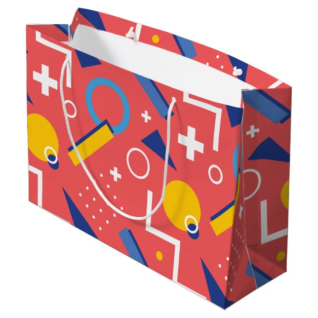 Bolsa De Regalo Grande Patrón geométrico 2 (Angulo reverso)