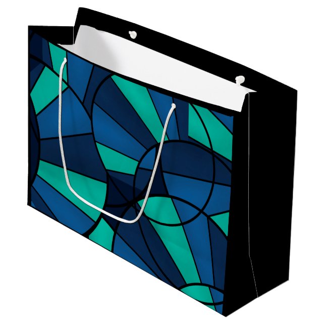 Bolsa De Regalo Grande Patrón geométrico abstracto (Angulo Anverso)