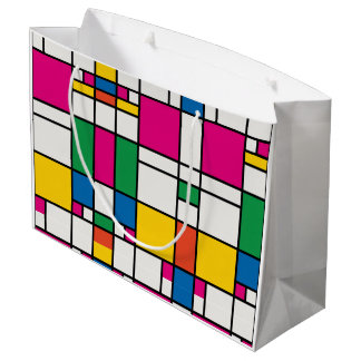 Bolsa De Regalo Grande Patrón geométrico Bauhaus
