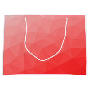 Bolsa De Regalo Grande Patrón geométrico de malla con gradiente rojo