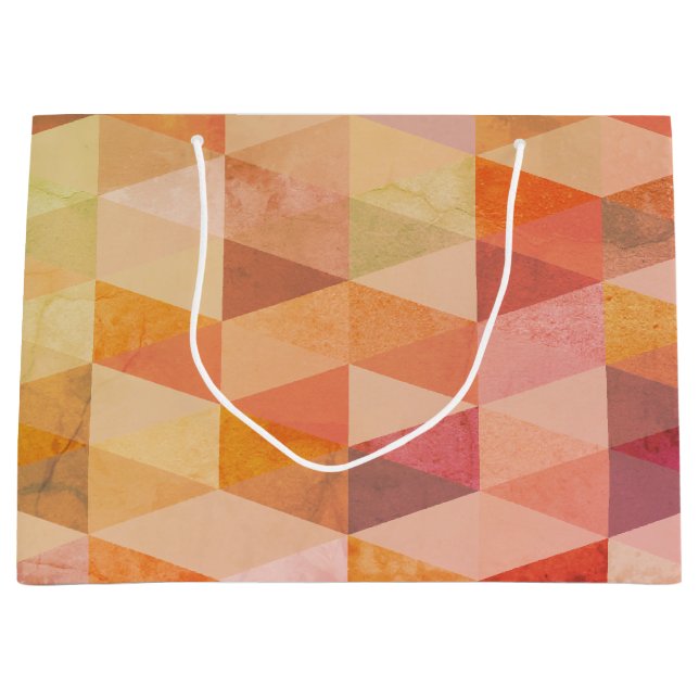 Bolsa De Regalo Grande Patrón geométrico de triángulo suave (Anverso)