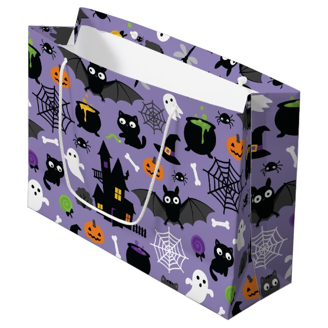 Bolsa De Regalo Grande Patrón Halloween (Angulo Anverso)