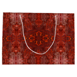 Bolsa De Regalo Grande Patrón marrón dorado texturizado de cuero de lujo