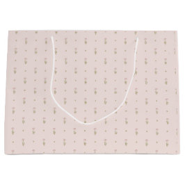 Bolsa De Regalo Grande Patrón minimalista de flores silvestres con puntos