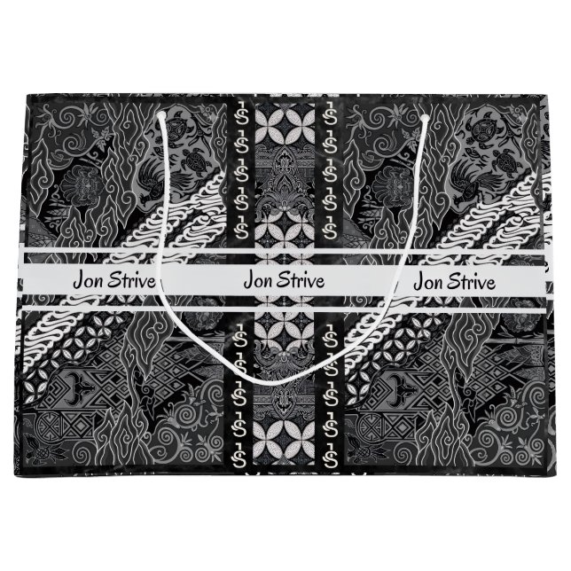 Bolsa De Regalo Grande Patrón moderno de BATIK (Anverso)