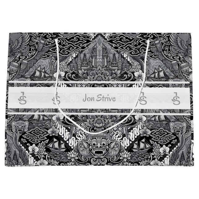 Bolsa De Regalo Grande Patrón moderno de BATIK (Anverso)