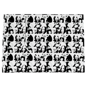 Bolsa De Regalo Grande Patrón Panda BG blanco