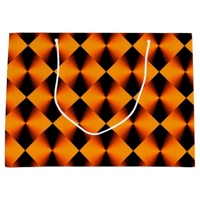 Bolsa De Regalo Grande Patrón rojo y negro naranja (Anverso)