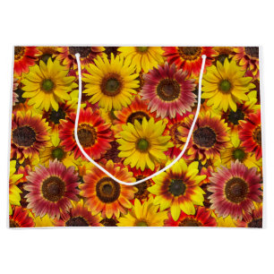 Bolsa De Regalo Grande Patrón sin foco de los girasoles