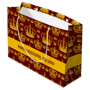 Bolsa De Regalo Grande Patrón sin foco Las Crowns de King's de color amar