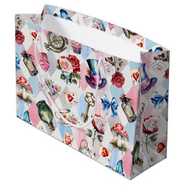 Bolsa De Regalo Grande Patrón Victoriano de Acuarela de Fantasía Capricho