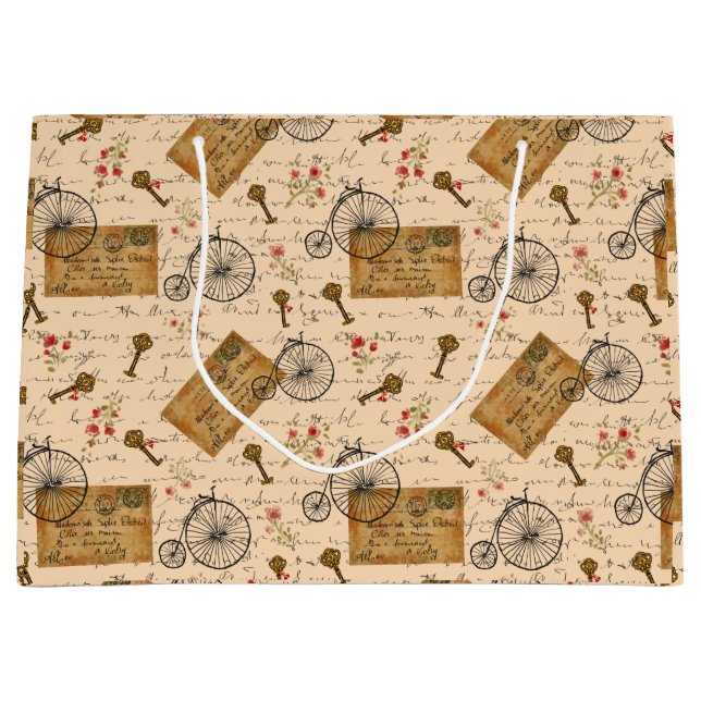 Bolsa De Regalo Grande patrón vintage (Anverso)