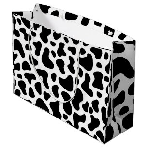 Bolsa De Regalo Grande Patrullas blancas negras de vaca