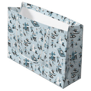 Bolsa De Regalo Grande Patten de vacaciones de Navidades divertidos de la