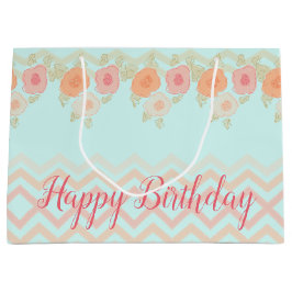 Bolsa De Regalo Grande Patterned floral acentuado