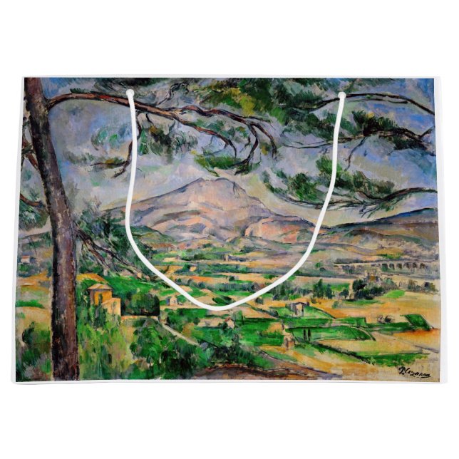 Bolsa De Regalo Grande Paul Cezanne - Mont Sainte-Victoire y Pino Grande (Anverso)