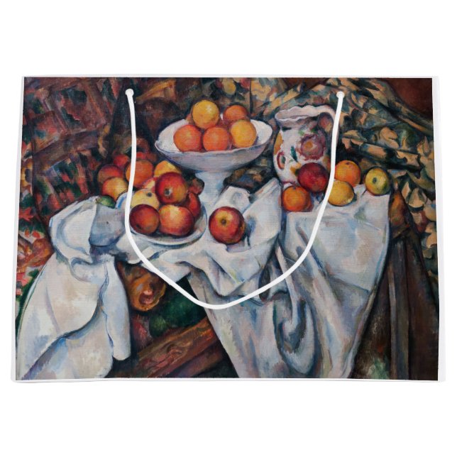 Bolsa De Regalo Grande Paul Cezanne - Todavía vida, manzanas y Naranjas (Anverso)