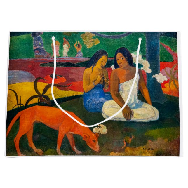 Bolsa De Regalo Grande Paul Gauguin - Arearea / El Perro Rojo (Anverso)