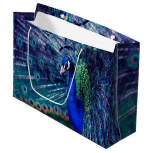 Bolsa De Regalo Grande Pavo real azul