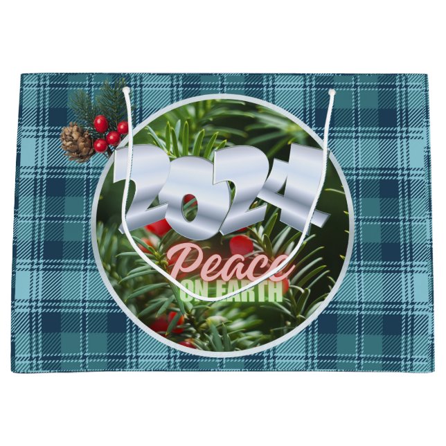 Bolsa De Regalo Grande Paz en la Tierra 2024 (Anverso)